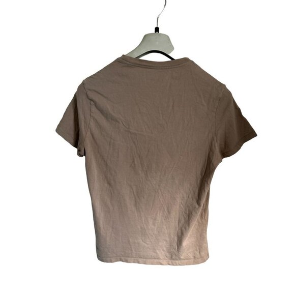 EVERLANE UNIFORM Crewneck Tee Beige Cotton T-Shirt Size Small - Picture 4 of 5